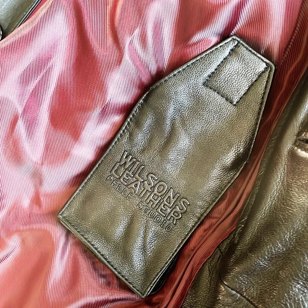 Wilson’s Leather‎ Pelle Studio Thinsulate Soft Leather Black Jacket